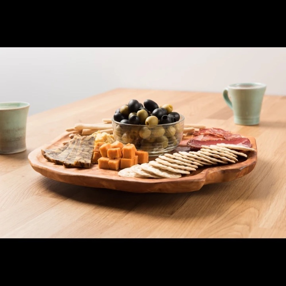 Driini Handmade Root Wood Lazy Susan Turntable